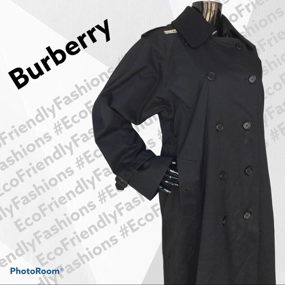VINTAGE MENS BURBERRYS TRENCH COAT W/ WOOL LINING - Picture 5 of 15